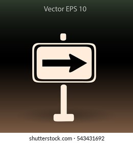 Flat pointer icon
