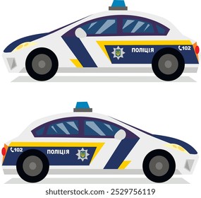 flat, police car of Ukraine (ПОЛІЦІЯ) ukr.(POLICE)eng.