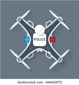 flat police drone 