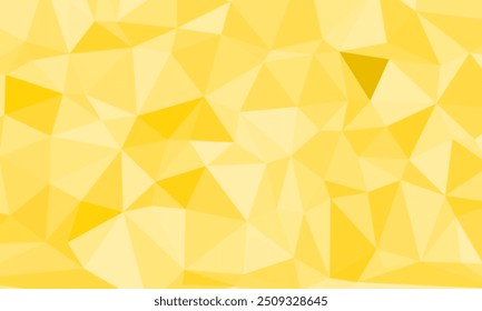 Flat polygonal abstract background. Modern geometric triangle pattern design elements in light yellow color