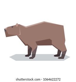 Flat polygonal Capybara