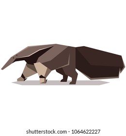 Flat polygonal Giant anteater