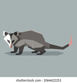 Flat polygonal Opossum