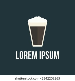 flat porter stout dark beer brewery logo flat style