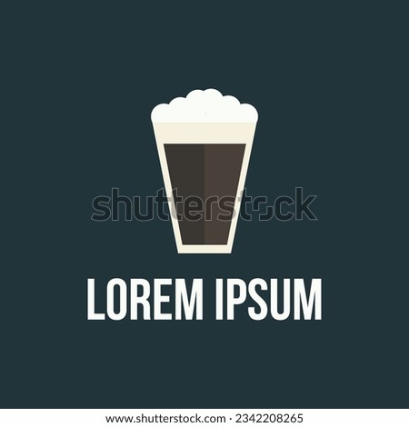 flat porter stout dark beer brewery logo flat style