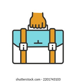 flat portfolio icon vector illustration