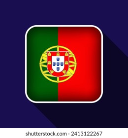 Flat Portugal Flag Background Vector Illustration