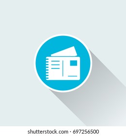 flat postcards icon