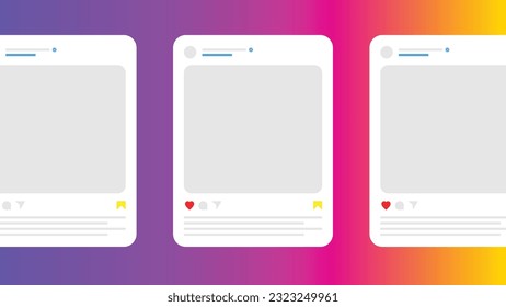 Flat Poster Social Media Mockup Template Modern Minimalist Concept