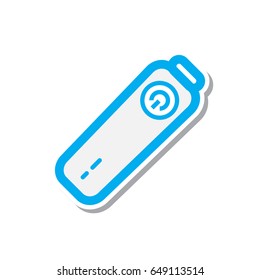 Flat power bank icon