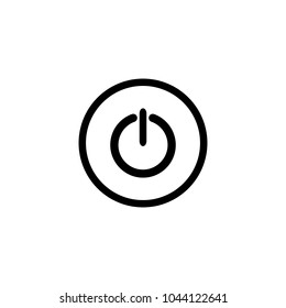 Flat power button icon vector