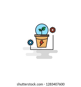Flat Power plant Icon. Vector