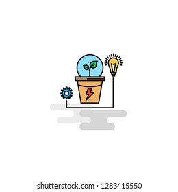 Flat Power plant Icon. Vector