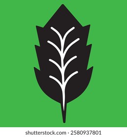 flat power stalk leaf logo