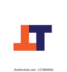 Flat Powerful T and T Logo Icon Emblem