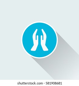 flat pray icon 