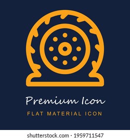 Flat premium material ui ux isolated vector icon in navy blue and orange colors svg