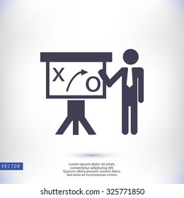 Flat presentation vector icon