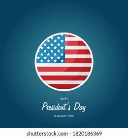 Flat presidents day vector colorful illustration