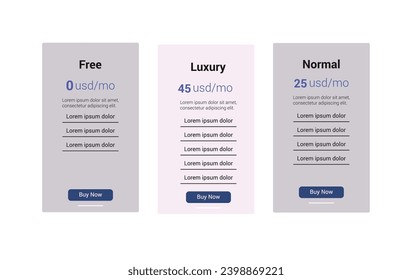Flat price list design collection