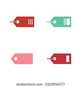 Flat Price Tag Icon Symbol Vector Illustration