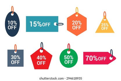 Flat Price tags set.Eps 10 vector file.