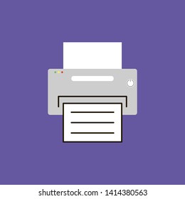 Flat printer icon - Vector