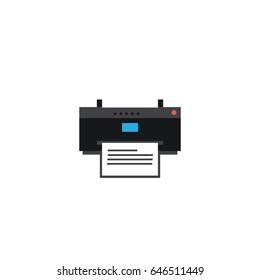 Flat Printing Machine Element. Vector Illustration Of Flat Printer Isolated On Clean Background. Can Be Used As Printer, Machine And Printing Symbols.
