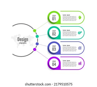 Flat process infographic  business template