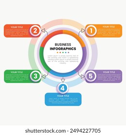 Flat process infographic template , Timeline concept with 5 steps. Can be used for workflow layout, diagram, banner, webdesign. Vector illustration