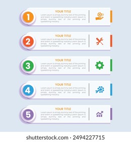 Flat process infographic template , Timeline concept with 5 steps. Can be used for workflow layout, diagram, banner, webdesign. Vector illustration