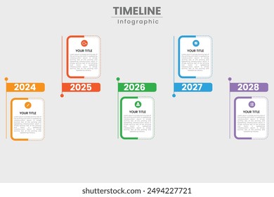 Flat process infographic template , Timeline concept with 5 steps. Can be used for workflow layout, diagram, banner, webdesign. Vector illustration