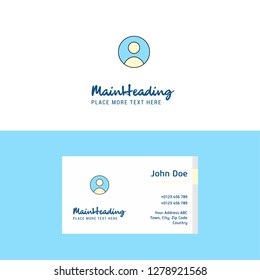 Flat Profile Logo and Visiting Card Template. Busienss Concept Logo Design