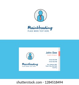 Flat Profile Logo and Visiting Card Template. Busienss Concept Logo Design