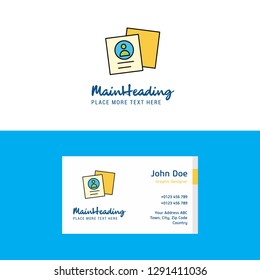 Flat Profile  Logo and Visiting Card Template. Busienss Concept Logo Design