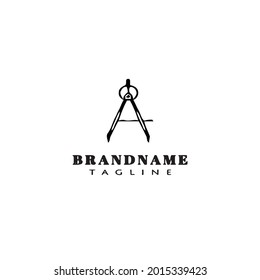 plantilla de logotipo de arquitectura de protractor plano icono de diseño moderno ilustración de vector