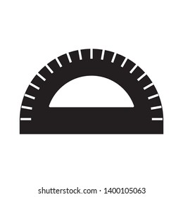 flat protractor icon symbol sign,black vector, eps 10