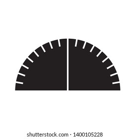 flat protractor icon symbol sign,black vector, eps 10