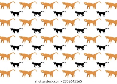 Flat Puma Animal Pattern Background, can be used for business designs, presentation designs or any suitable designs.