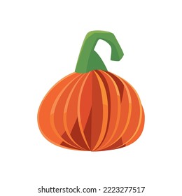 flat pumpkin design over white