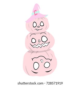 flat pumpkin Halloween vector
