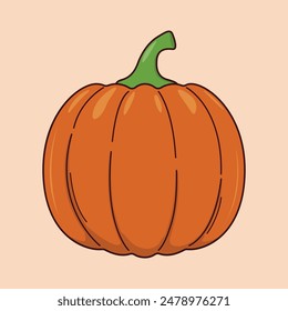 Flat Pumpkin icon Thanksgiving icon set illustration