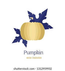 Flat pumpkin vector icon illustration isolated on white background.Pumpkin icon eps. Healthy food vector illustration 