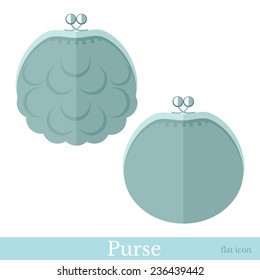 flat purse or pouch on white