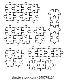 flat puzzle background eps10 icon illustration picture, stock vector