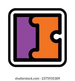 Símbolo de rompecabezas plano logotipo minimalista, ilustración vectorial 