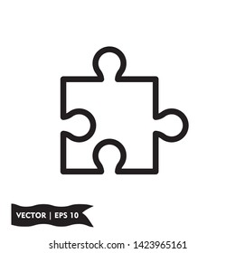 flat puzzle icon symbol sign, vector, eps 10