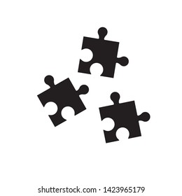 flat puzzle icon symbol sign, vector, eps 10