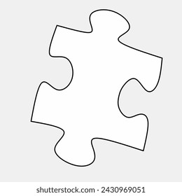 Icono de pieza de rompecabezas plana. Con un fondo blanco adecuado para aplicaciones y sitios web