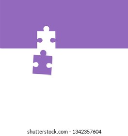 Flat puzzle. a lot of piece flat puzzle presentation. Many step circle business background. Section compare service banner. Vector illustration 